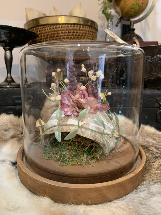 Floral Turtle Shell in Glass